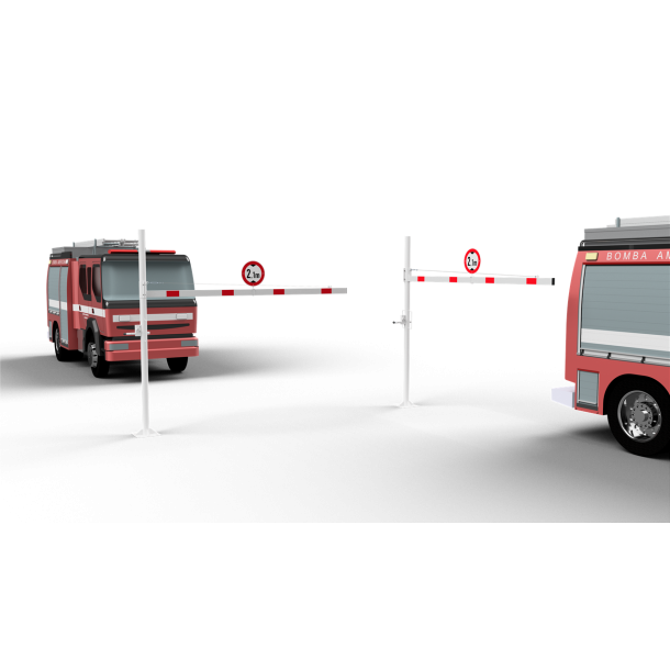 Height restriction barrier | cross tube length: 4000 mm | for padlock | for casting in concrete